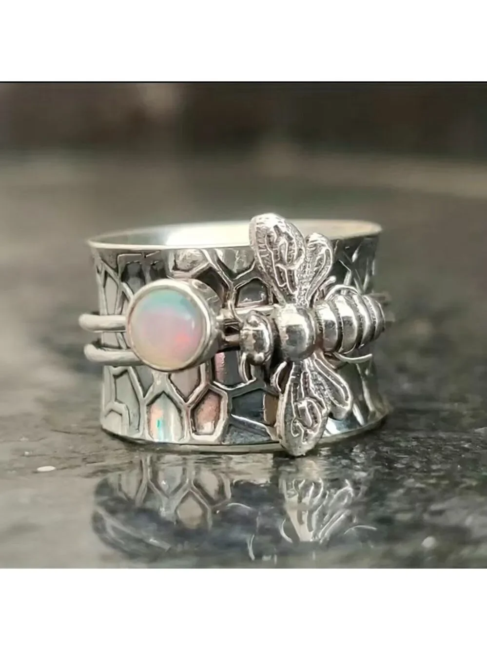 Bumble Bee Boho Band Ring #736